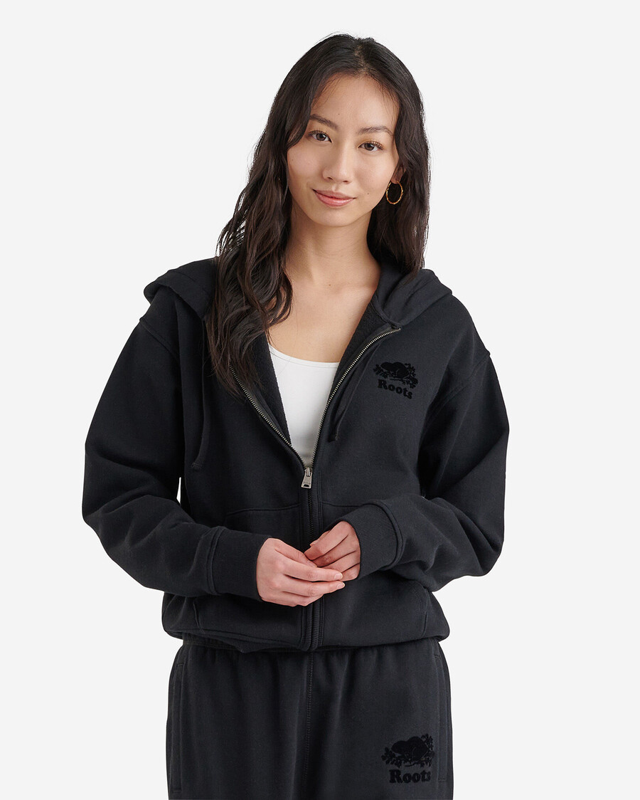 bio-original-kapuzenpullover mit durchgehendem reißverschluss locker geschnitten