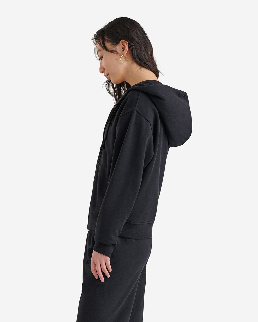 bio-original-kapuzenpullover mit durchgehendem reißverschluss locker geschnitten