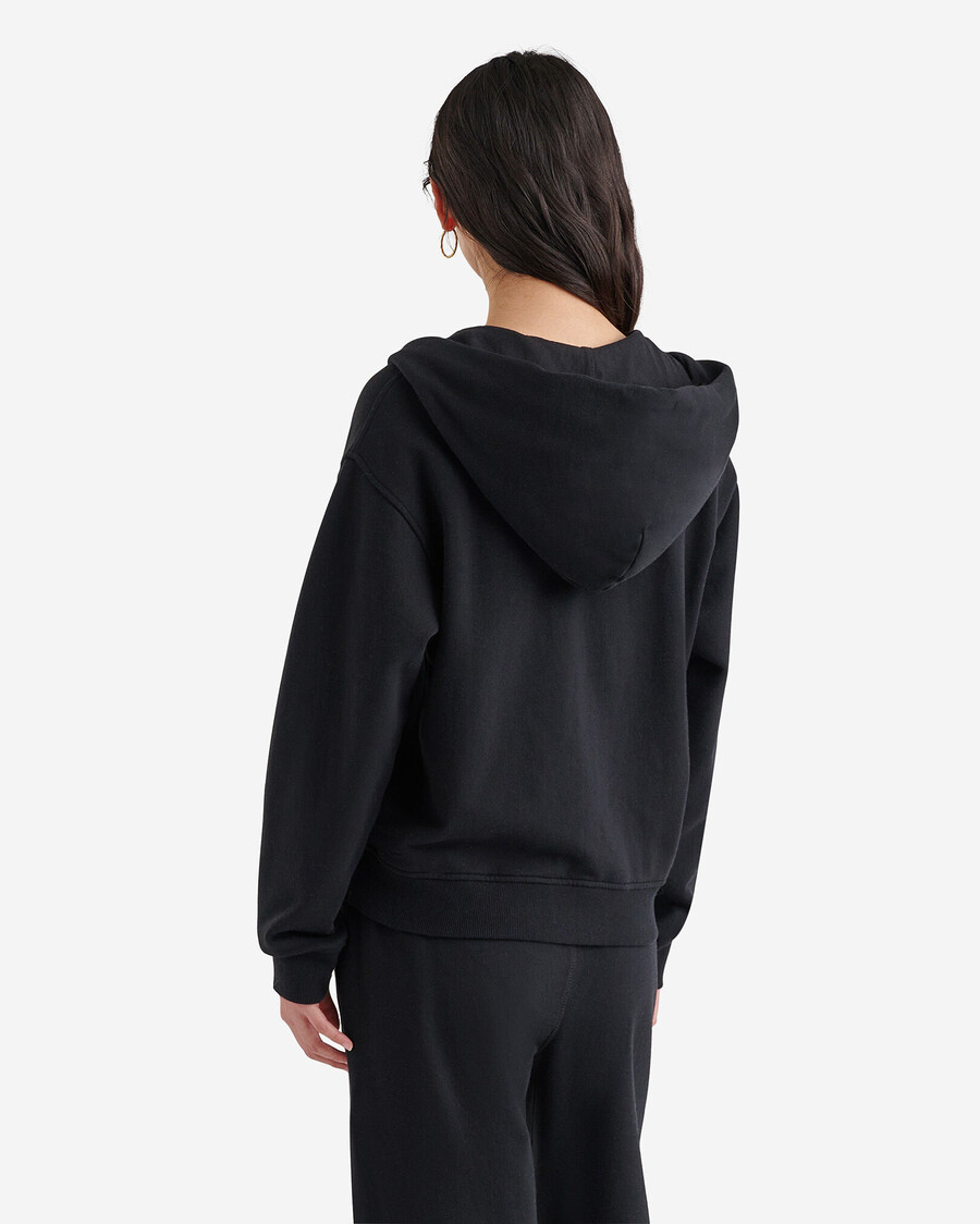 bio-original-kapuzenpullover mit durchgehendem reißverschluss locker geschnitten