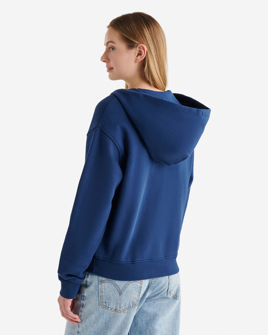 bio-original-kapuzenpullover mit durchgehendem reißverschluss locker geschnitten