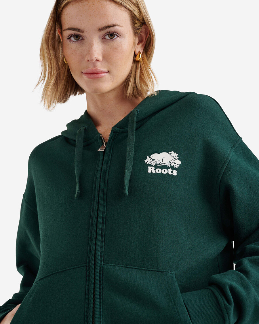 bio-original-kapuzenpullover mit durchgehendem reißverschluss locker geschnitten