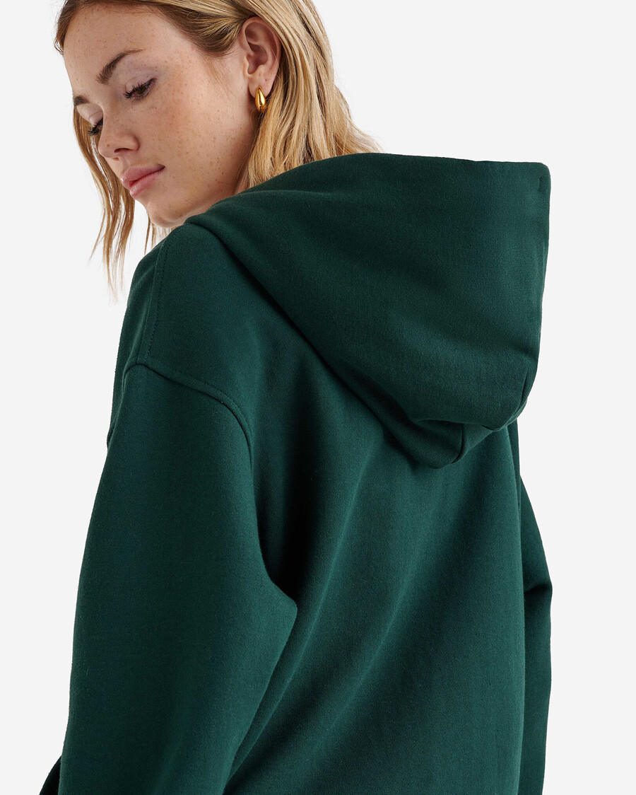 bio-original-kapuzenpullover mit durchgehendem reißverschluss locker geschnitten
