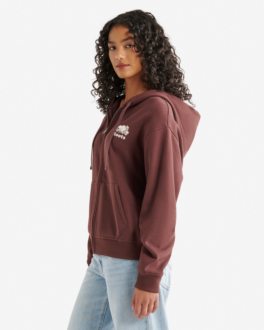 bio-original-kapuzenpullover mit durchgehendem reißverschluss locker geschnitten