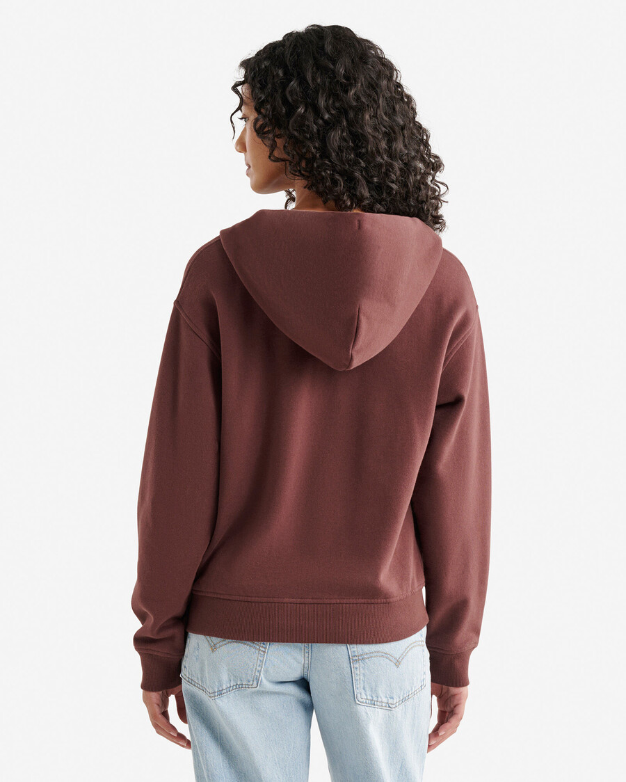 bio-original-kapuzenpullover mit durchgehendem reißverschluss locker geschnitten