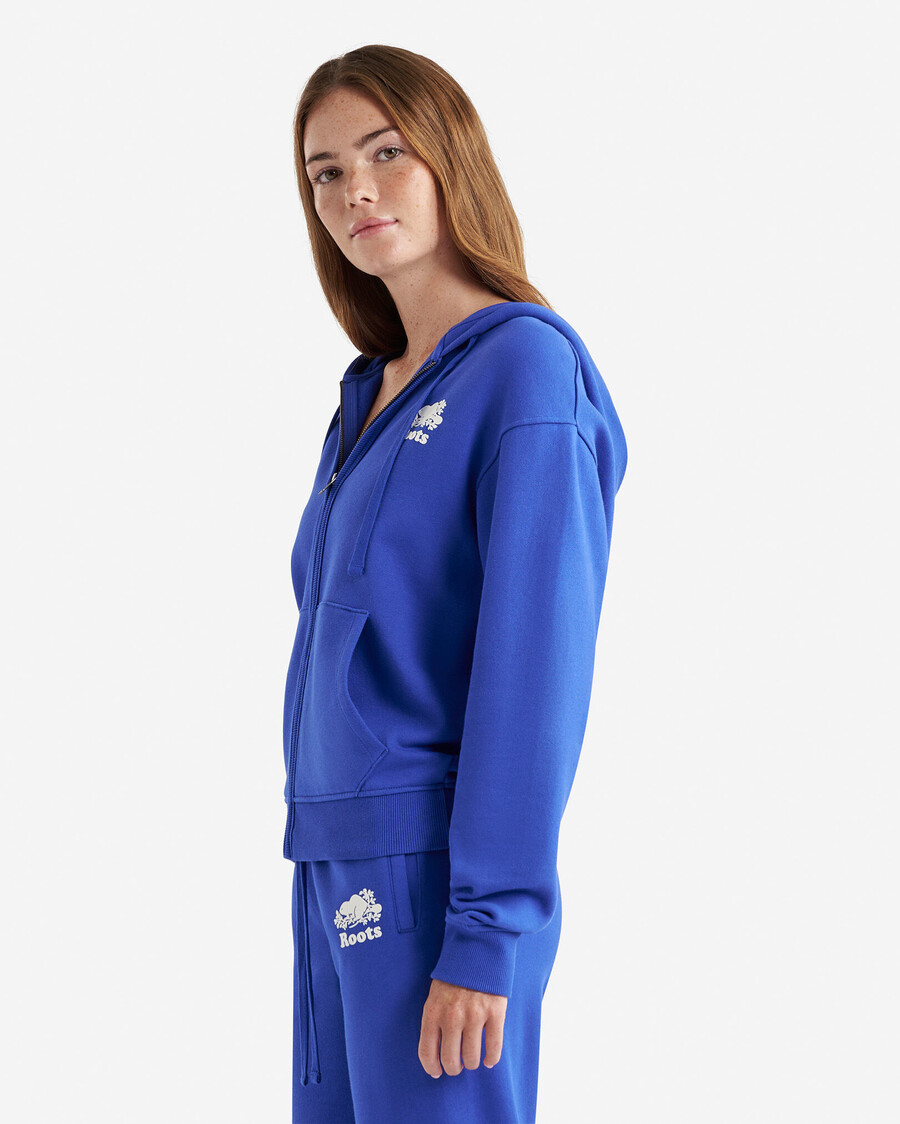 bio-original-kapuzenpullover mit durchgehendem reißverschluss locker geschnitten
