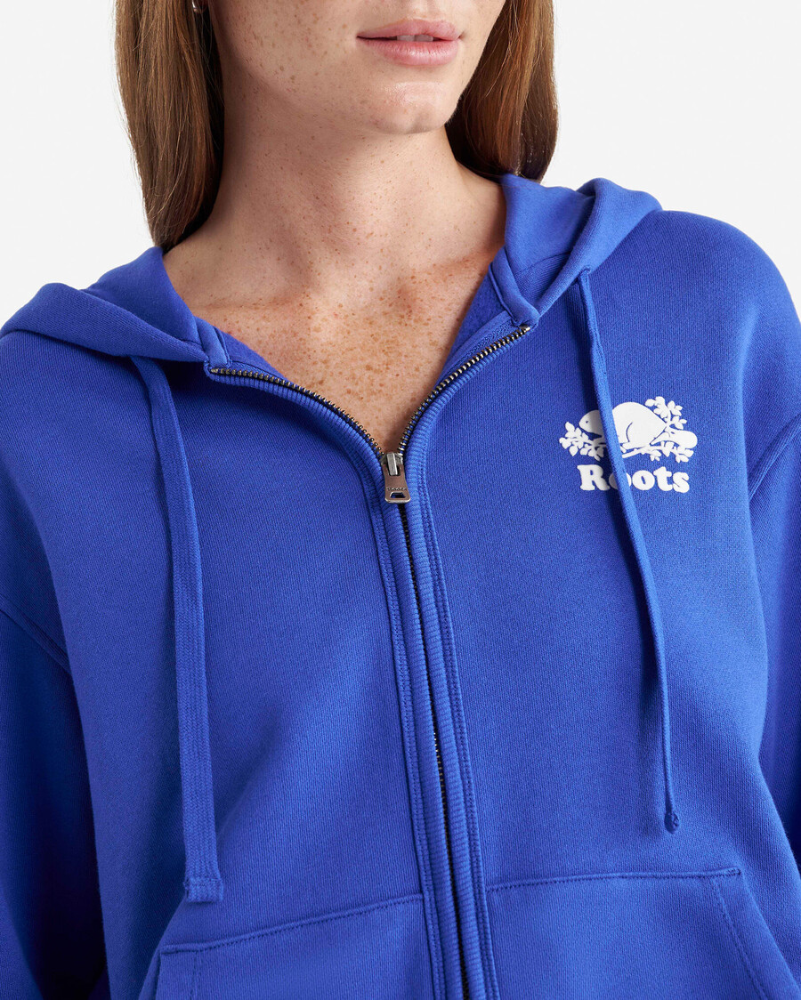 bio-original-kapuzenpullover mit durchgehendem reißverschluss locker geschnitten