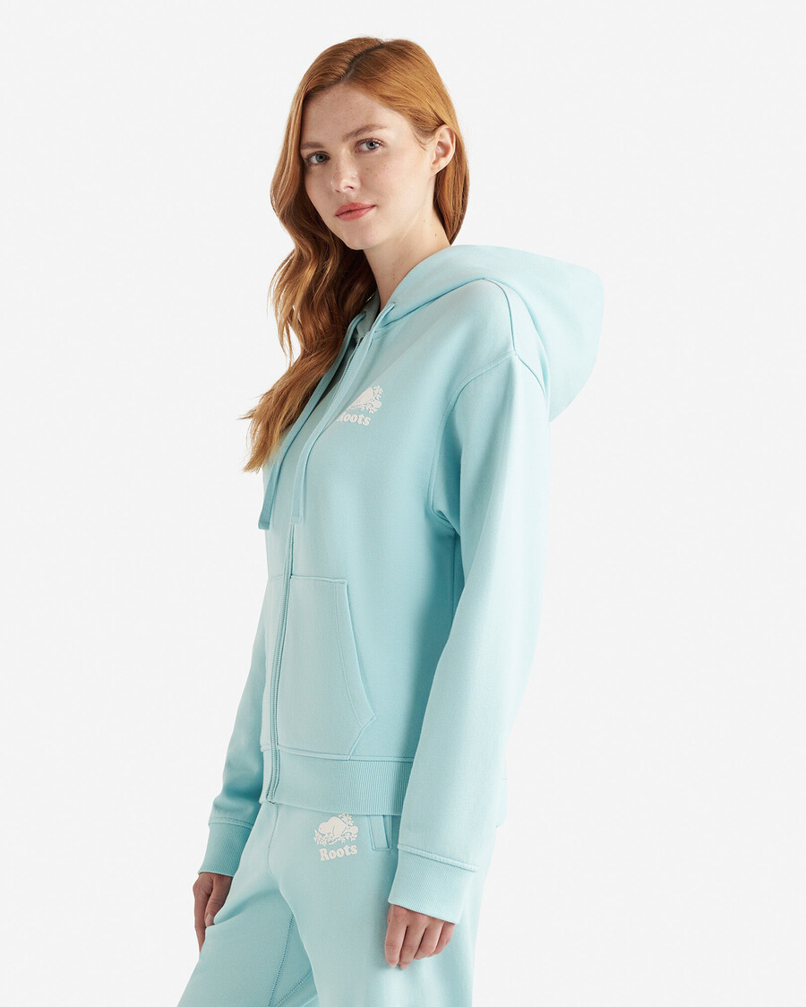 bio-original-kapuzenpullover mit durchgehendem reißverschluss locker geschnitten