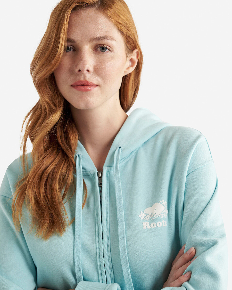 bio-original-kapuzenpullover mit durchgehendem reißverschluss locker geschnitten