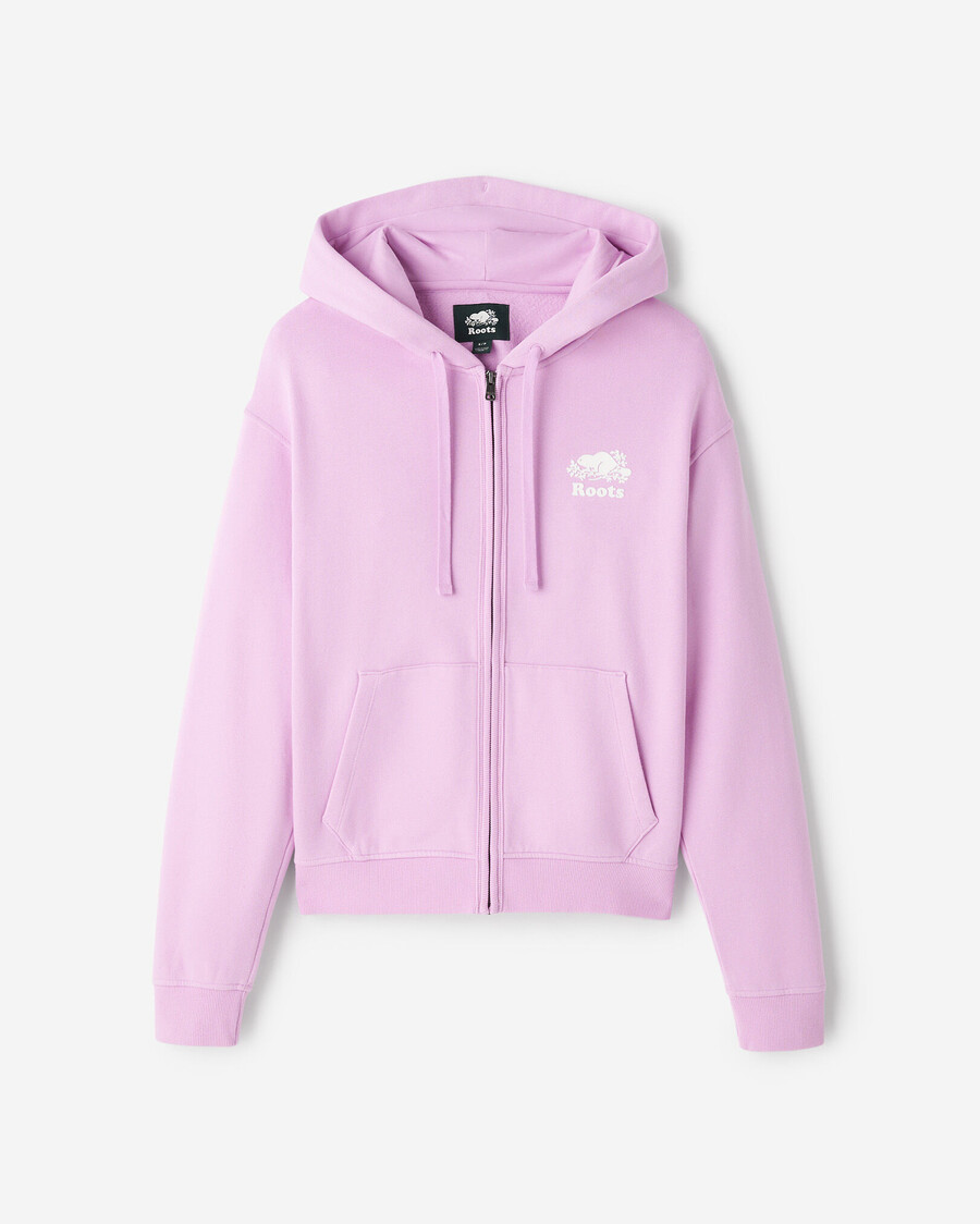 bio-original-kapuzenpullover mit durchgehendem reißverschluss locker geschnitten