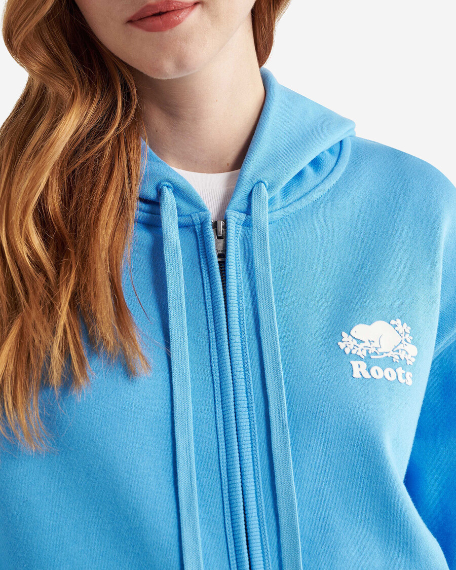 bio-original-kapuzenpullover mit durchgehendem reißverschluss locker geschnitten