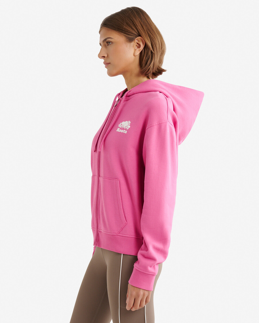 bio-original-kapuzenpullover mit durchgehendem reißverschluss locker geschnitten