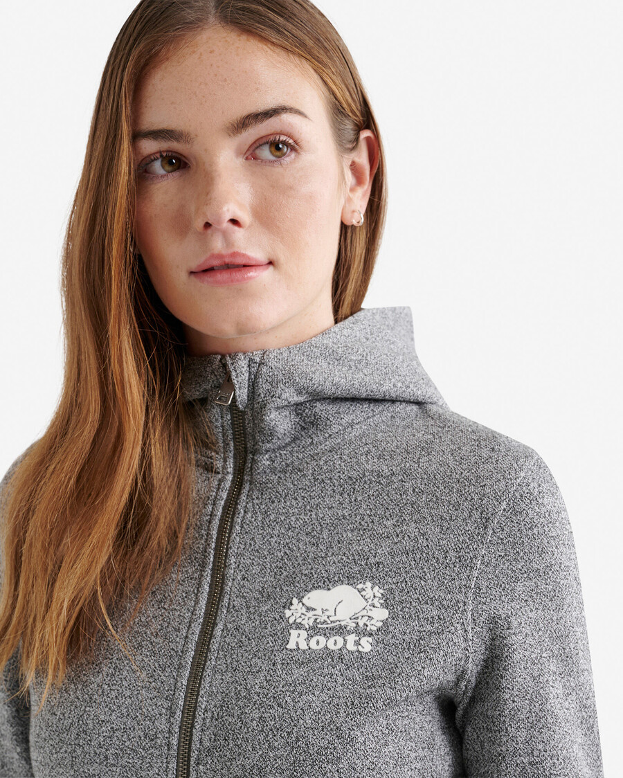 bio-kupfer slim-fit-kapuzenpullover mit durchgehendem reißverschluss