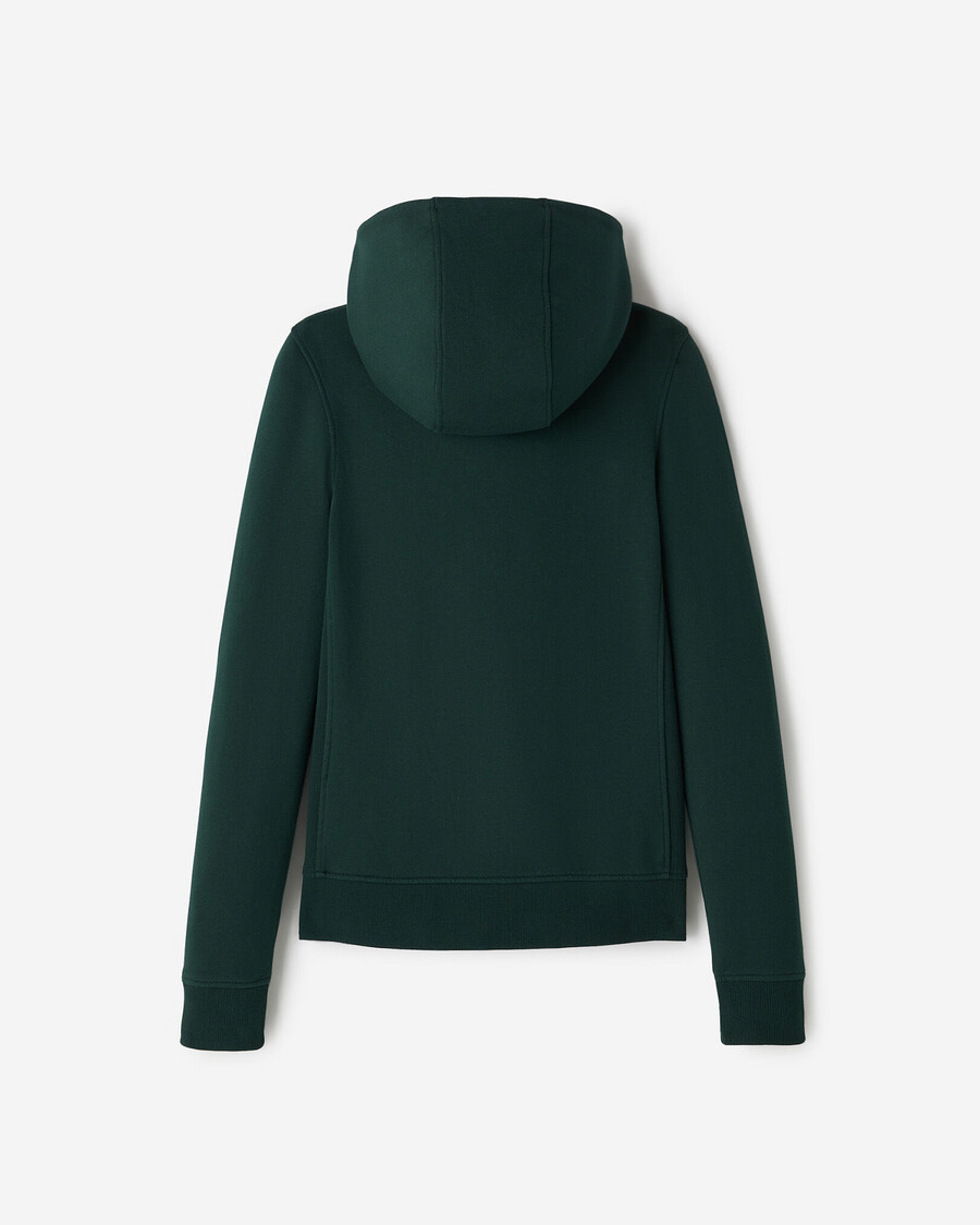 bio-kupfer slim-fit-kapuzenpullover mit durchgehendem reißverschluss