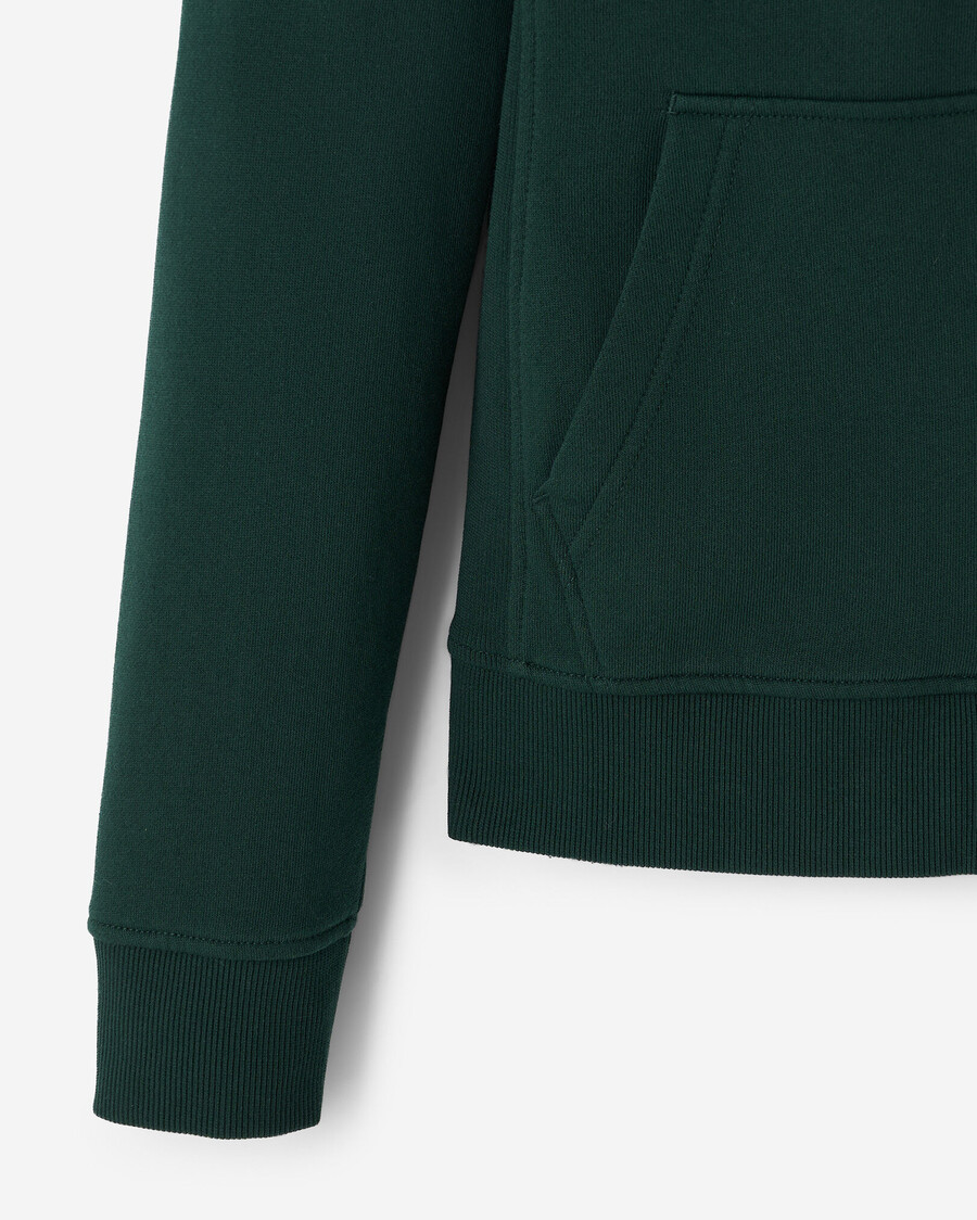 bio-kupfer slim-fit-kapuzenpullover mit durchgehendem reißverschluss