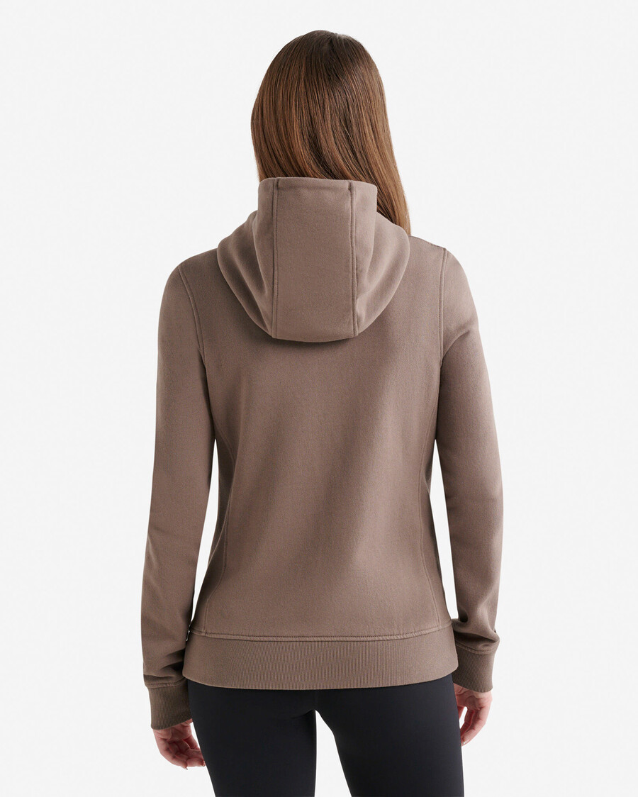 bio-kupfer slim-fit-kapuzenpullover mit durchgehendem reißverschluss