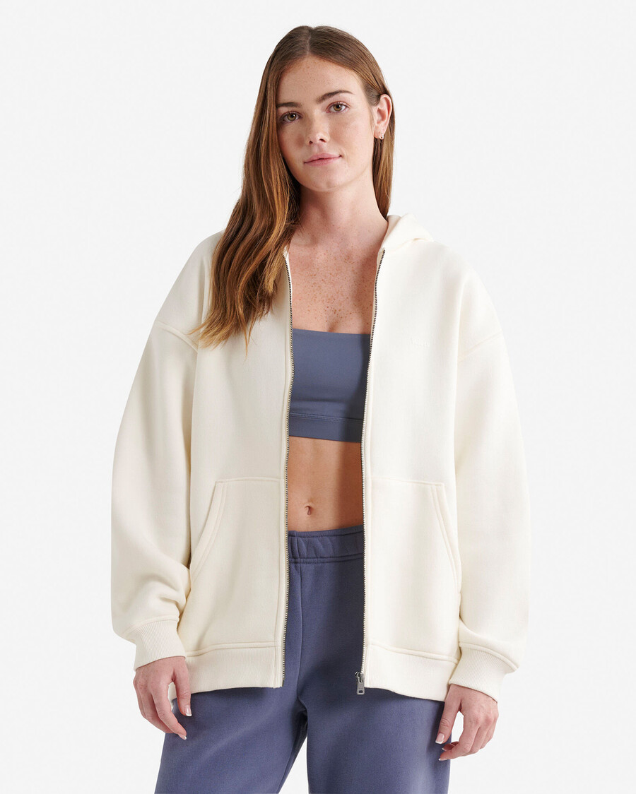 cloud long full zip hoodie