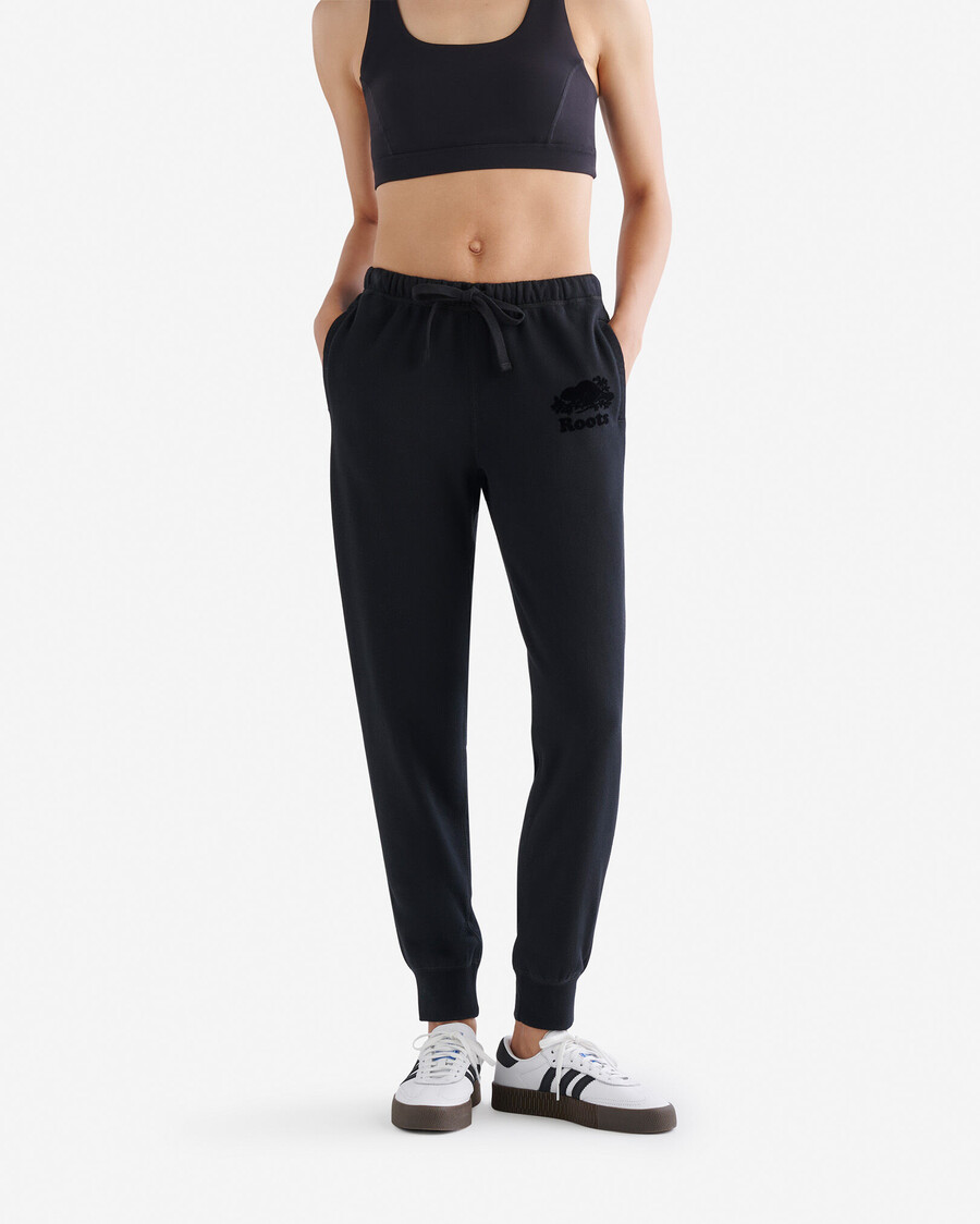 bio-sweatpante mit schmalem bündchen