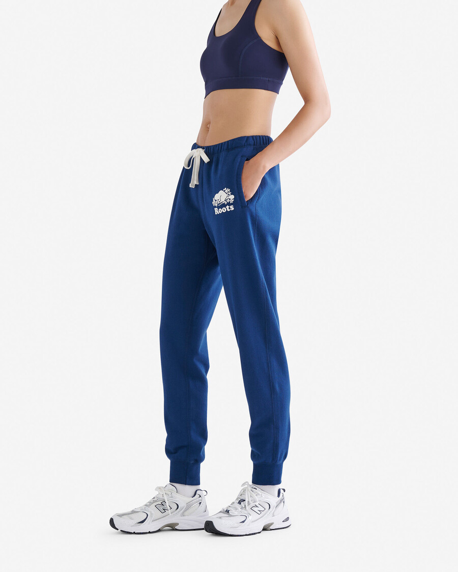 bio-sweatpante mit schmalem bündchen