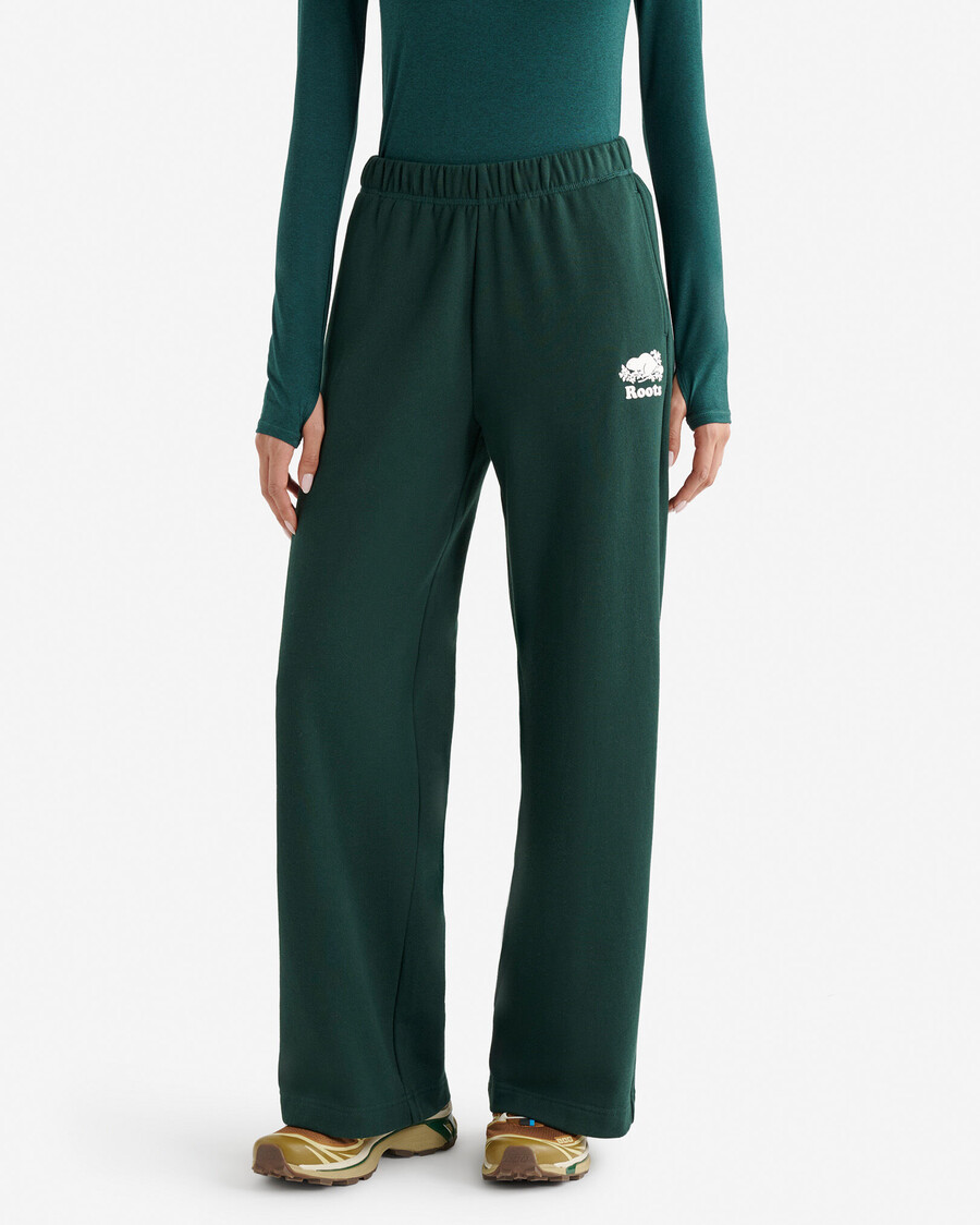 bio-kupfer-jogginghose mit weitem bein