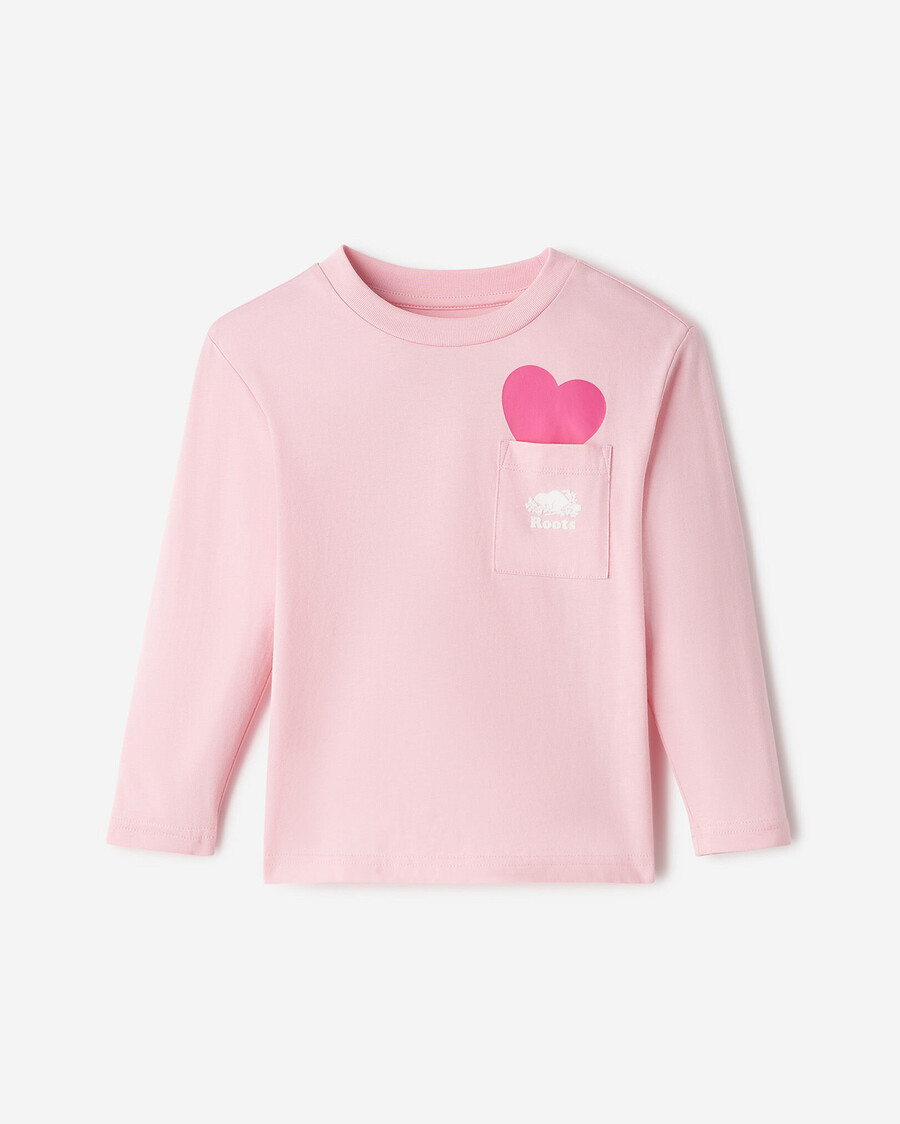 kleinkind-t-shirt mit herztasche