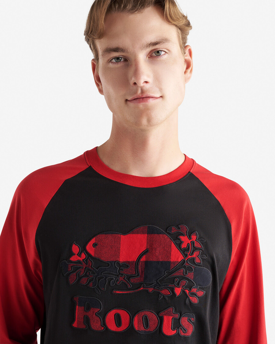 herren cooper plaid raglan langarm-t-shirt