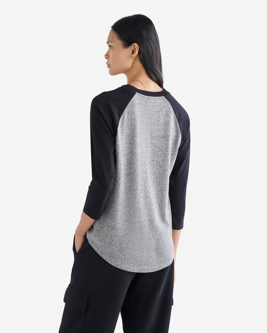 damen-baseball-t-shirt aus bio-baumwolle von cooper