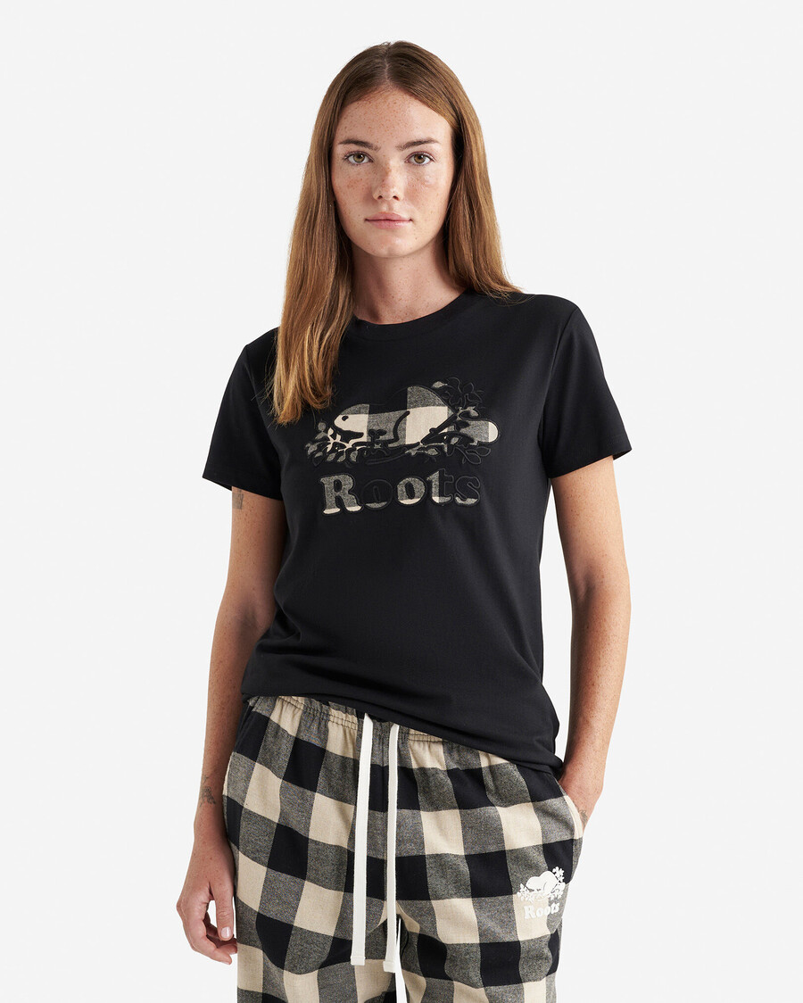 damen-t-shirt mit cooper-karo