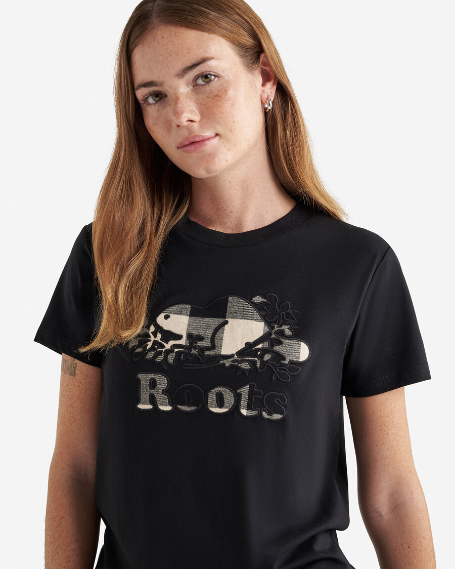 damen-t-shirt mit cooper-karo