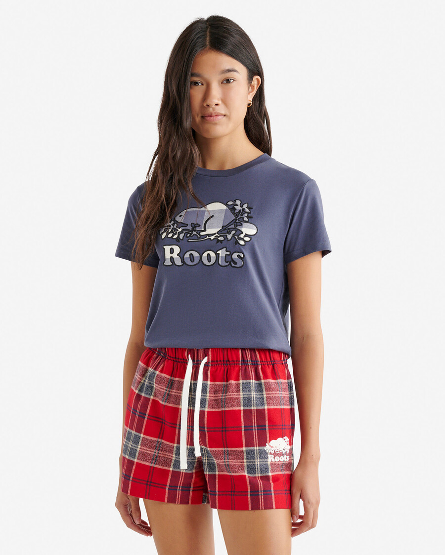 damen-t-shirt mit cooper-karo