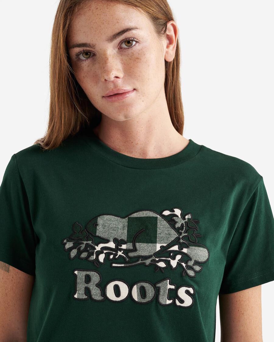 damen-t-shirt mit cooper-karo