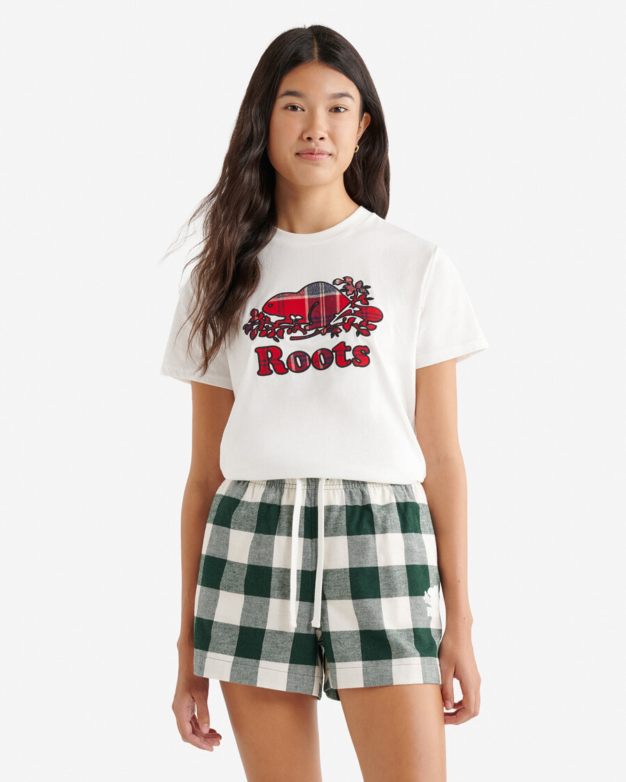 damen-t-shirt mit cooper-karo