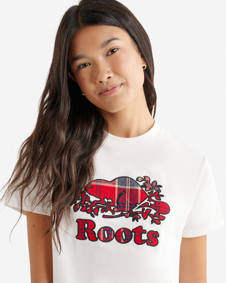 damen-t-shirt mit cooper-karo