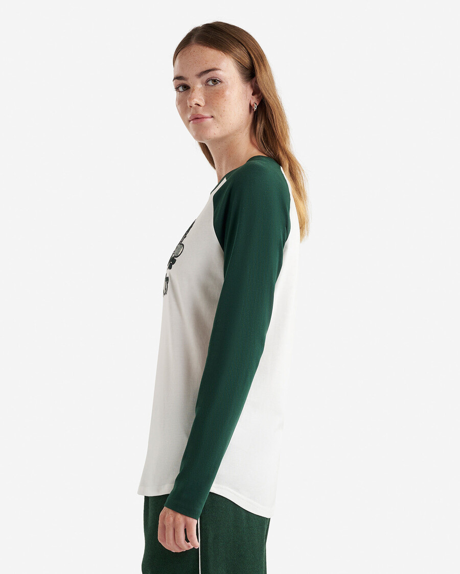damen cooper kariertes langarm-t-shirt