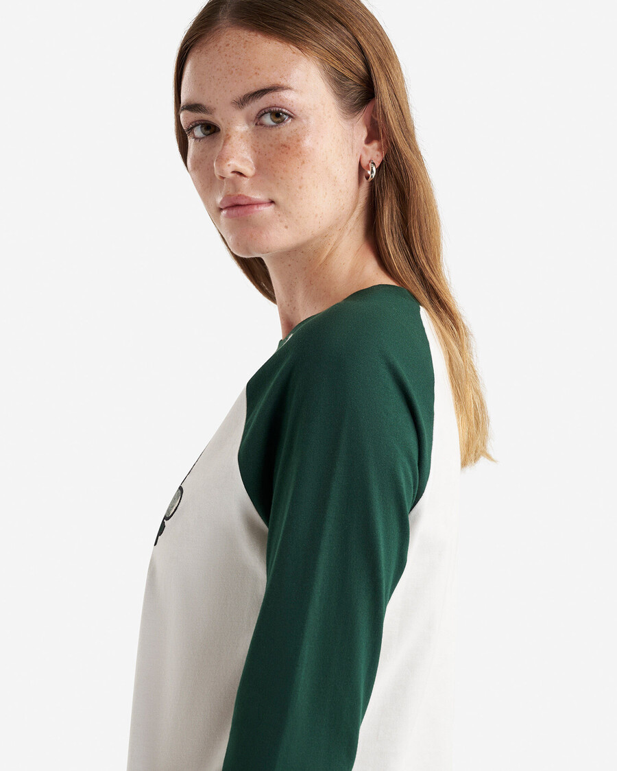damen cooper kariertes langarm-t-shirt