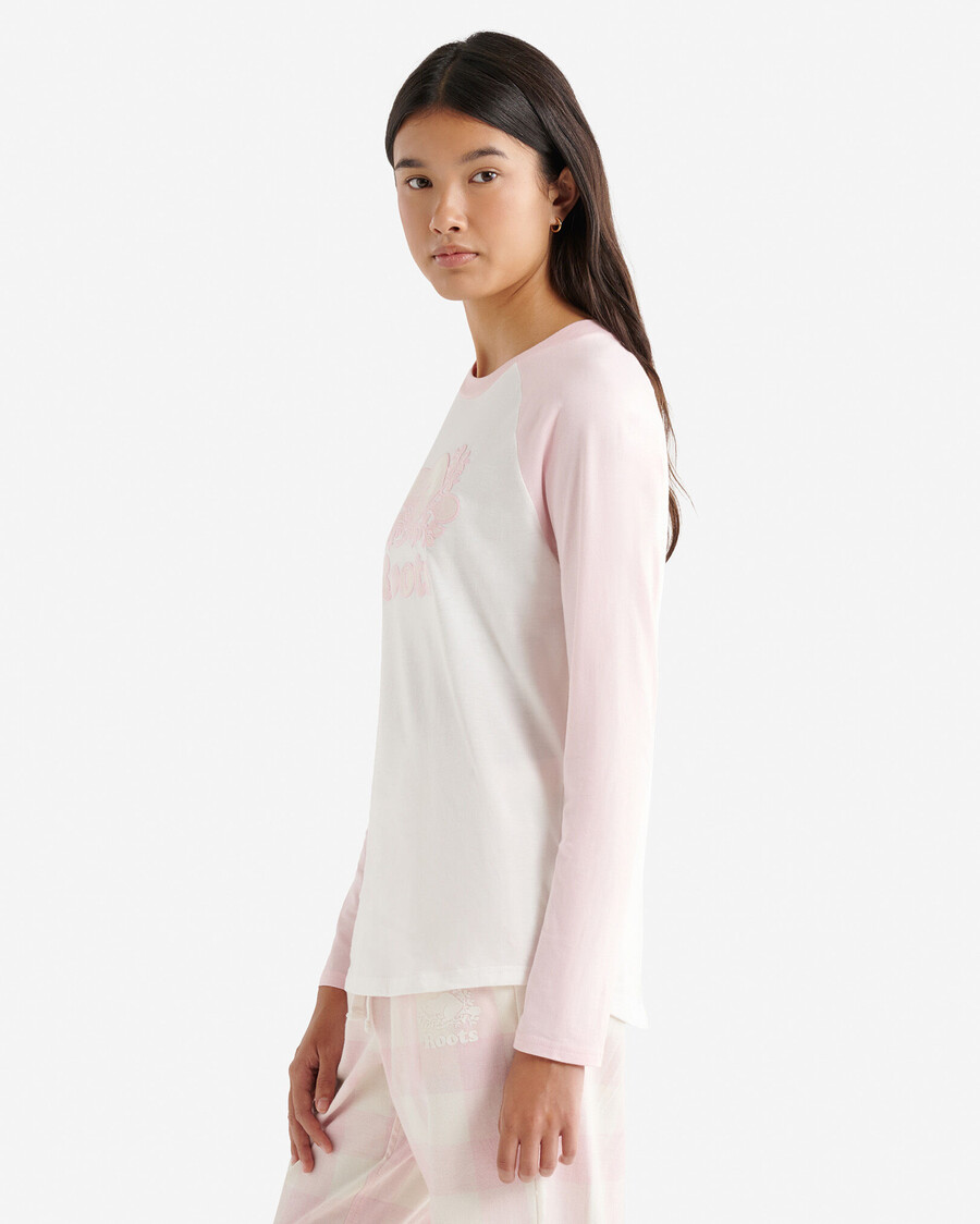 damen cooper kariertes langarm-t-shirt