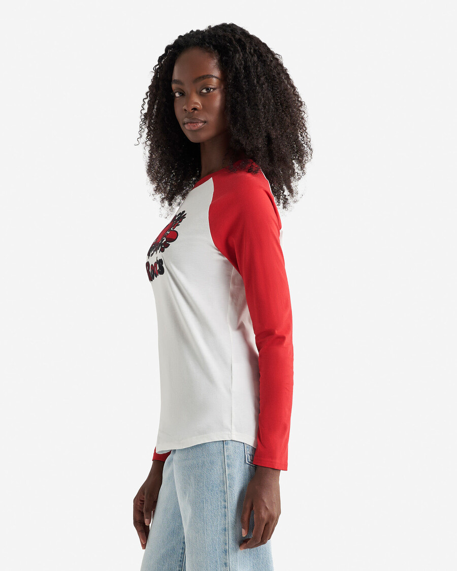 damen cooper kariertes langarm-t-shirt