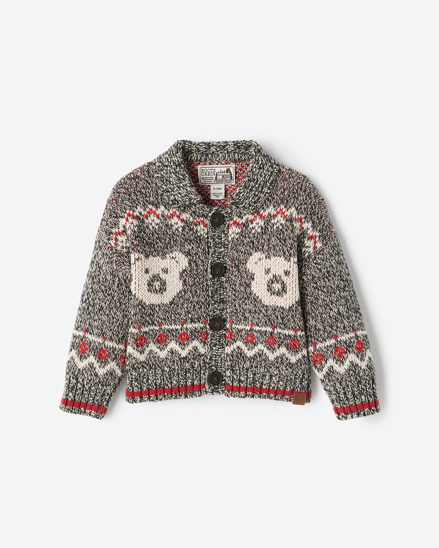 baby cabin fair isle cardigan