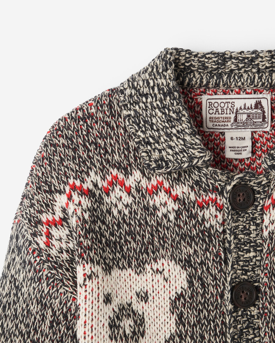 baby cabin fair isle cardigan