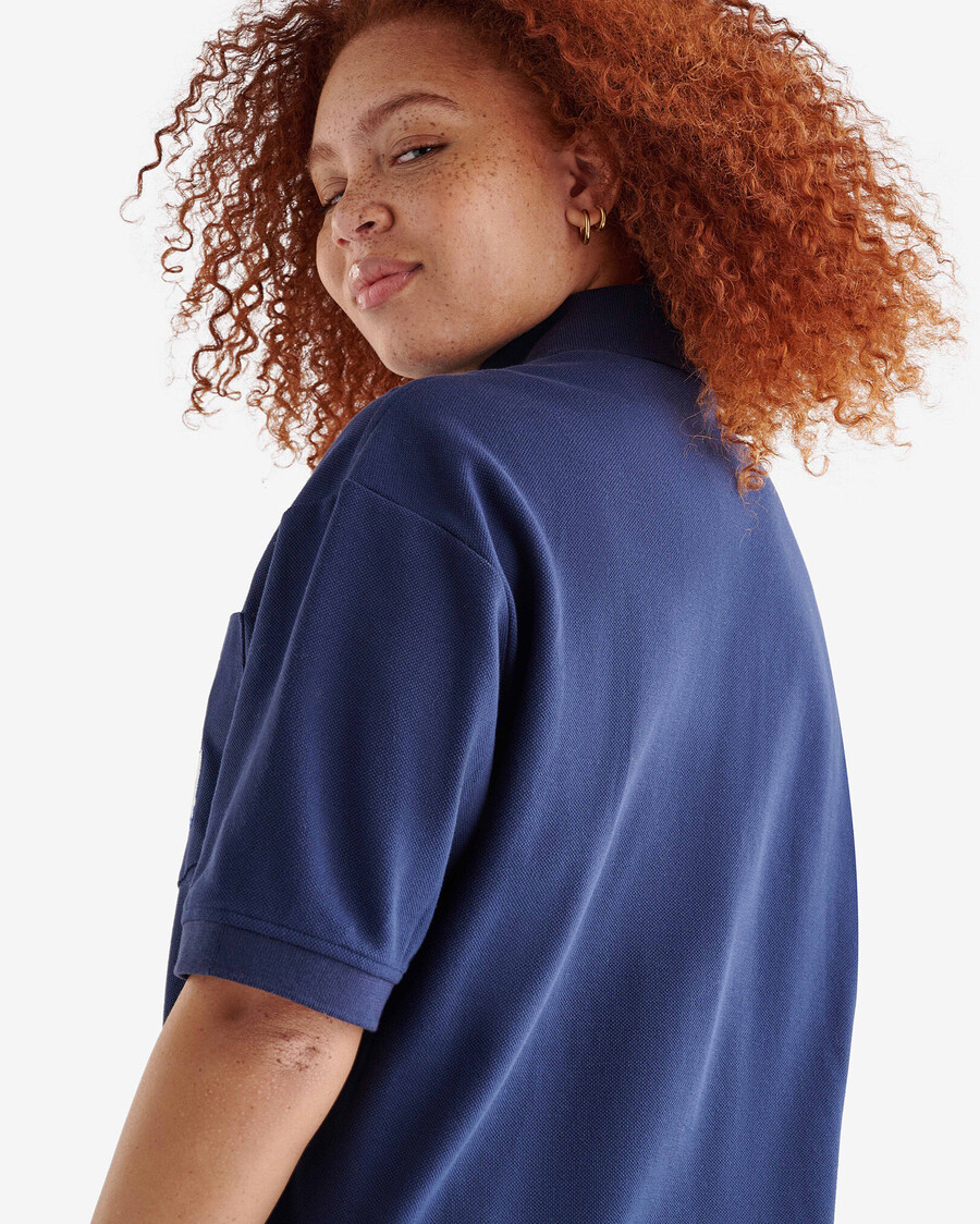 rba oversized kurzarm-polohemd mit tasche
