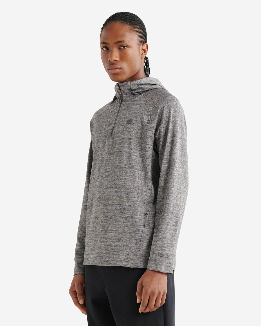 aktiver strukturierter half-zip-hoodie