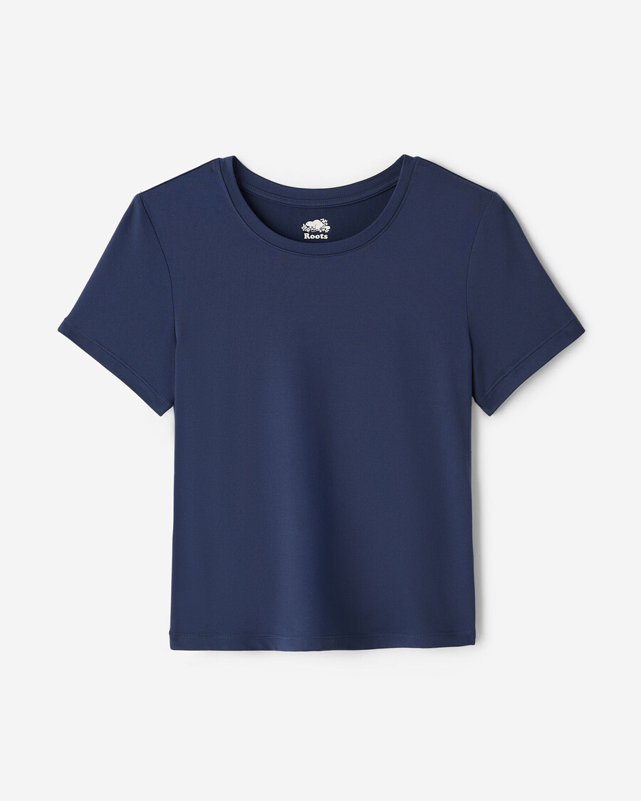 renew strick-t-shirt mit kurzen ärmeln