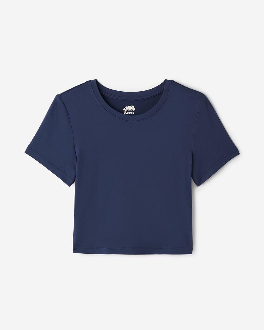 renew strick-crop-t-shirt